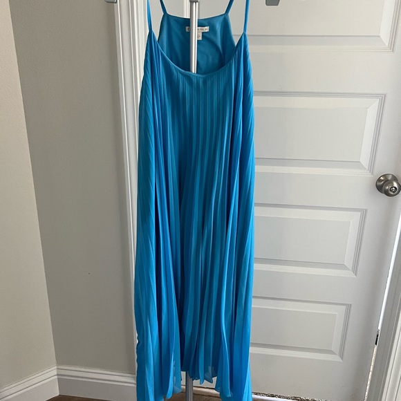 Cato Vibrant Blue Pleated Dress - Picture 1 of 6